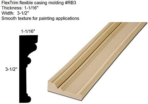 Flexible RB3 ARCH Pre Curved Radius Casing Molding 12ft - Picture 1 of 1