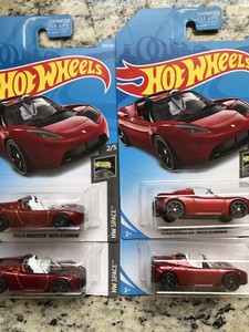 Details About 2019 Hot Wheels Tesla Roadster With Starman Lot Of 4 Free Shipping In The Us