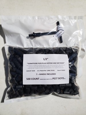 $0.02 ea Termite Drill Hole Plugs ''Termiticide Flex Plug System and Method'' 1/2''