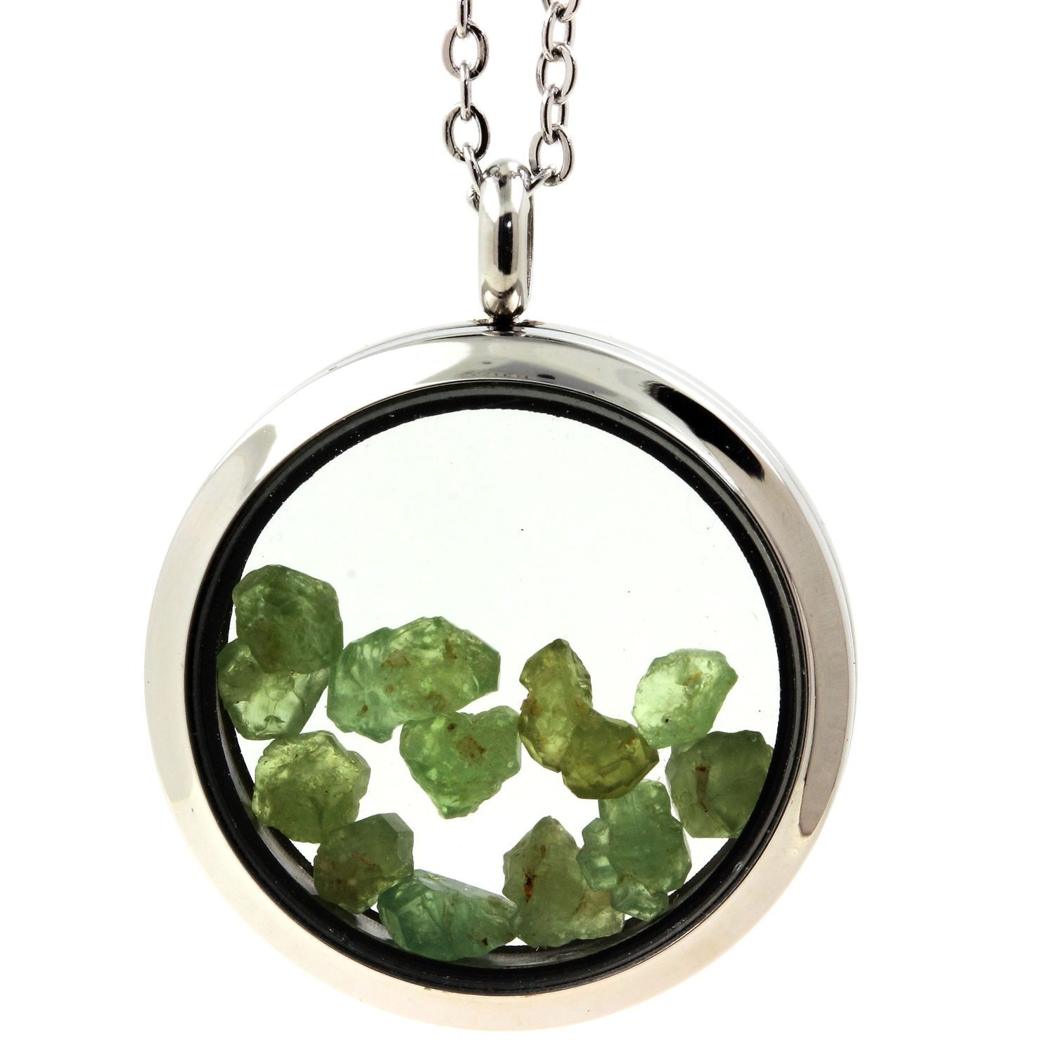 Collier Grenat Démantoïde en médaillon 20 mm pour sublimer vos tenues