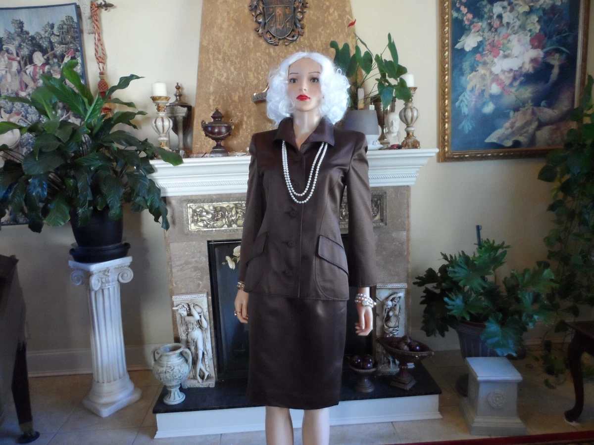Satin skirt cheap suit