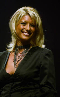 British TV personality Dani Behr at MOBO awards at London Arena on- Old Photo 1