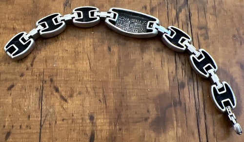 Lagos Caviar 18k Gold & Sterling Silver Heavy Large Link Bracelet ID - Picture 5 of 6