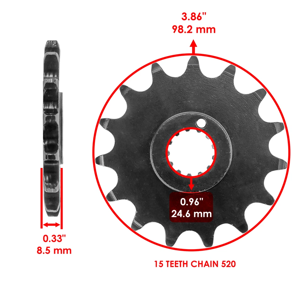 Roda dentada frontal para Kawasaki KZ1000A KZ1000B KZ1000D KZ1000G  - Imagem 2 de 4