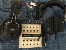 2 califone headphones 3068 AV new good condition black with 1210AV-PS jack box