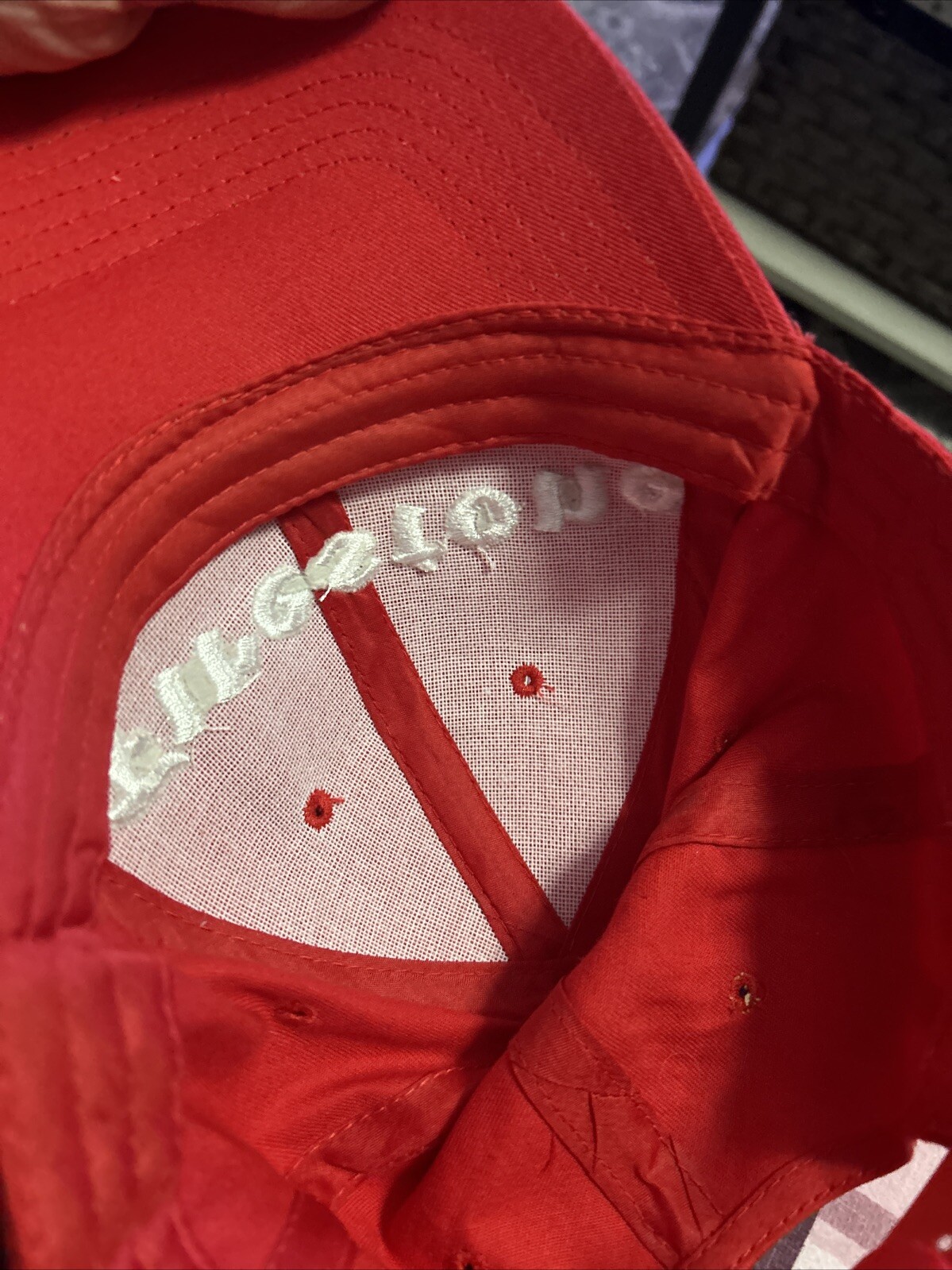 Red Firestone Baseball Cap Hat Printed Adjustable… - image 3