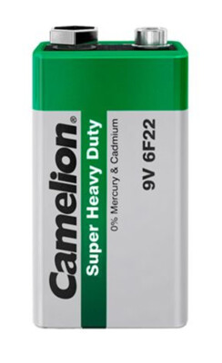 5 x 9V Block E-Block Camelion  Super Heavy Duty 6F22 Folie Zink Kohle 190mAh