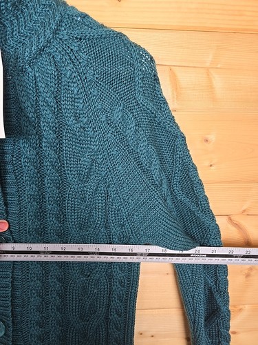 WoolOvers donna pura lana Aran Coatigan Eden taglia small nuovo con etichetta - Foto 7 di 15