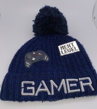 Children's Place Navy Blue Gamer Cap Cuffed Winter Beanie Hat Size L/XL 8 NWOT