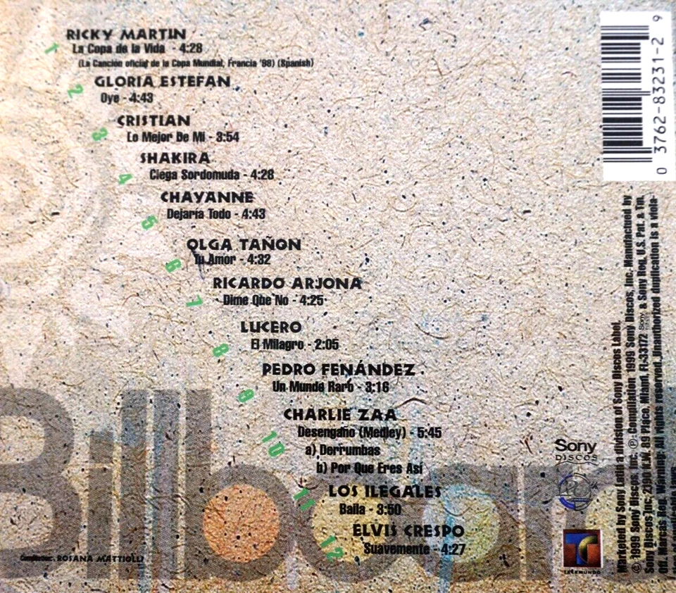 Valla publicitaria - Premios de la Música Latina - CD, en muy buena condición Foto 2 de 2