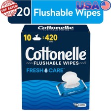 Flushable Wet Wipes 100 Septic Safe Adult Wipes 42 Count Pack 10 Bundle New