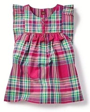 TEA COLLECTION Lucknow Plaid Tunic Dress - Orchid - NWT Girls 8
