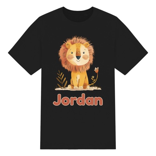 Camiseta Personalizada Linda Acuarela León Niños para Niños Niñas Unisex Camiseta Personalizada - Imagen 5 de 10