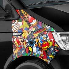 Stickerbomb Auto-folie Car-Wrapping Logos & Marken, Design: Cartoon, Bunt, Glanz