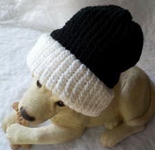 THICK Ribbed Beanie Knit Hat Ski Cap Skull Warm Winter Cuff Black-White BlackTop