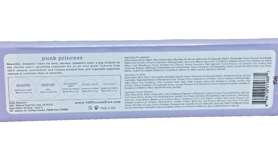 100% PURE PUNK PRINCESS Palette Bold, Edgy Fruit Pigmented LIMITED ED. - Image 3 of 4