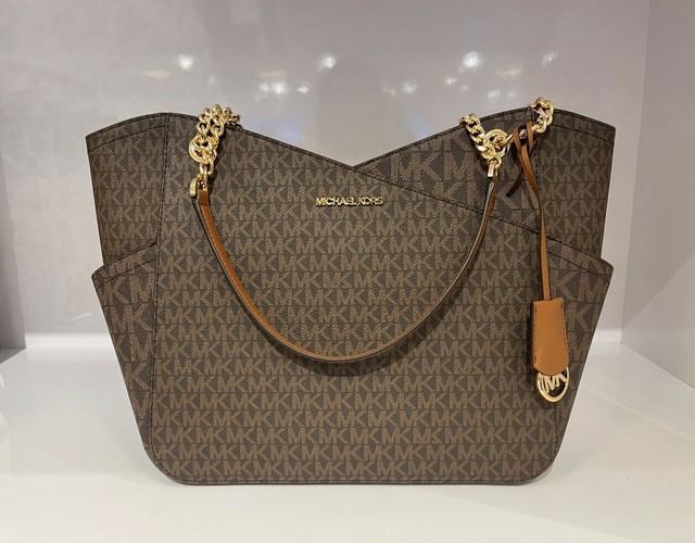 Michael Kors Jet Set Large Logo Shoulder Bag - Vanilla (35F1GTVT3B) for sale online | eBay