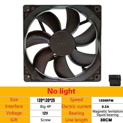 CPU Fan 4PIN PWM Silent Chassis Fan Infinite Mirror Light Sync Case Cooler Fan_D - Photo 11/16