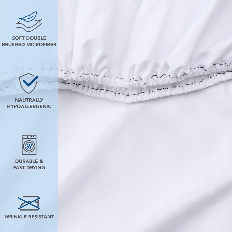 Host & Home Microfiber Fitted Sheets (6 Pack), Color & Size Options, Color Coded - Image 3 of 4