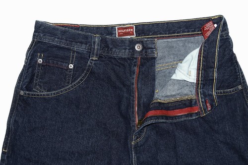 Tommy Hilfiger Vtg Red Label Shorts Men's 34 Denim Jean Baggy Loose Fit Y2K - Picture 3 of 7