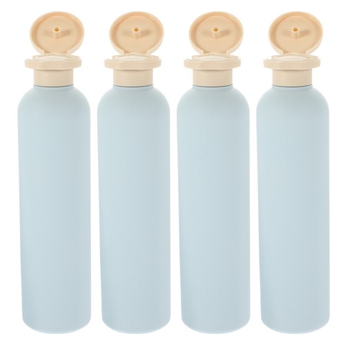 4 Pezzi Bottiglia Lozione Plastica Viaggio Shampoo Pompa Dispenser Balsamo Lavaggio Corpo - Foto 12 di 12