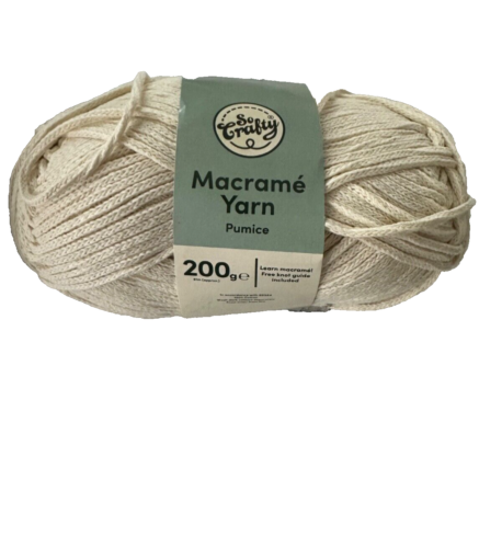 Garn So Crafty Aldi Makramee 1X200g - CREME - 3 Farben verfügbar 100% Baumwolle - Bild 2 von 3