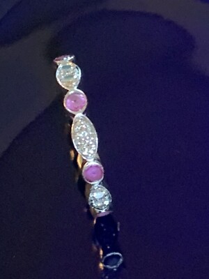 Tiffany & Co Platinum Jazz Swing Pink Sapphire Diamond .63 TCW