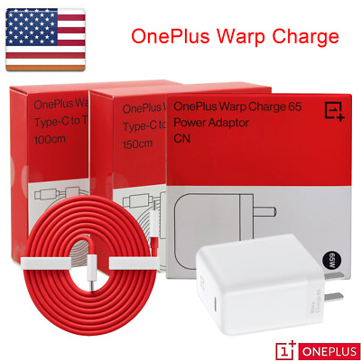 Original OnePlus Warp Charge 65 Power Adapter Fast Charge Type-C to Type-C Cable