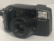 Fuji Discovery 2000 Zoom 35mm Point  Shoot Film Camera Tested As Is