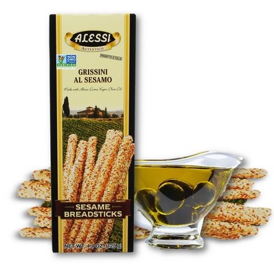 Imported Breadsticks, Sesame Autentico Italian Crispy Bread Sticks, Low Fat M...