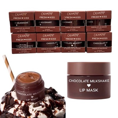 NIB~ ColourPop Fresh Kiss LOT x8 Chocolate Milkshake Lip Mask 0.28 oz Scrub