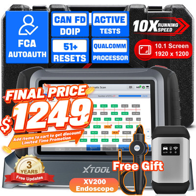 XTOOL IP919 PRO Auto OBD2 Scanner Bi-directional Key ECU Programming + Endoscope