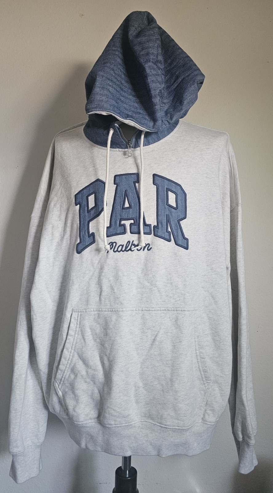 Malbon Golf X Gap Heavyweight French Terry Logo Hoodie Men’s XL Heather Gray New