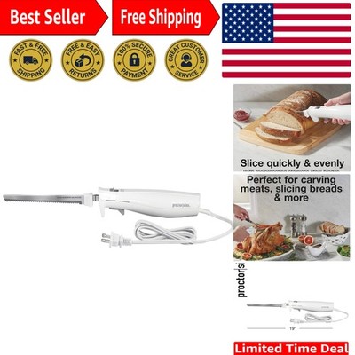 Corded Electric Knife with Stainless Steel Serrated Blades - 120 Watts Power