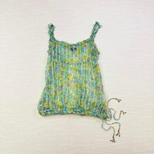 Y2K Flower Child Fairycore Cami Floral Boho Babydoll Top Womens S M