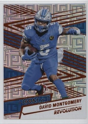 2025 Panini Revolution Orange Levels 49/299 David Montgomery #105 1ti6