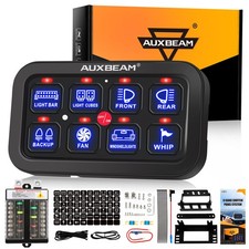 AUXBEAM 8 Gang Switch Panel On-Off LED Car Switch Panel Circuit Control 12V/24V