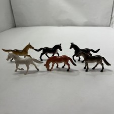 Toy Horses Lot Of 6 Random Unbranded PVC Miniature Horse Toys