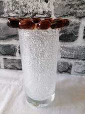 BOHEMIA -Glass Vase - dekorativ - Höhe 20cm ø11,5cm Vintage Made in CSSR