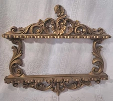 Vtg 1973 Syroco #5457 Decorative Souvenier Spoon Holder/hanger/rack plastic gold