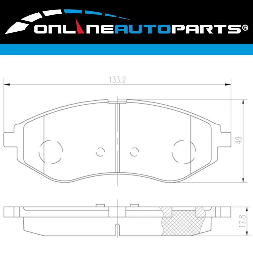 Brembo Front Disc Brake Pad Set for Holden Barina TK 1.6L F16D3 2005~2009 - image 3 of 3