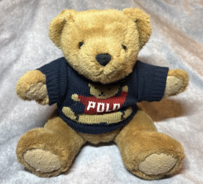 Polo Ralph Lauren ぬいぐるみ 1997年製 Vintage 1997 Ralph Lauren Polo Plush Teddy Bear in Knit Sweater