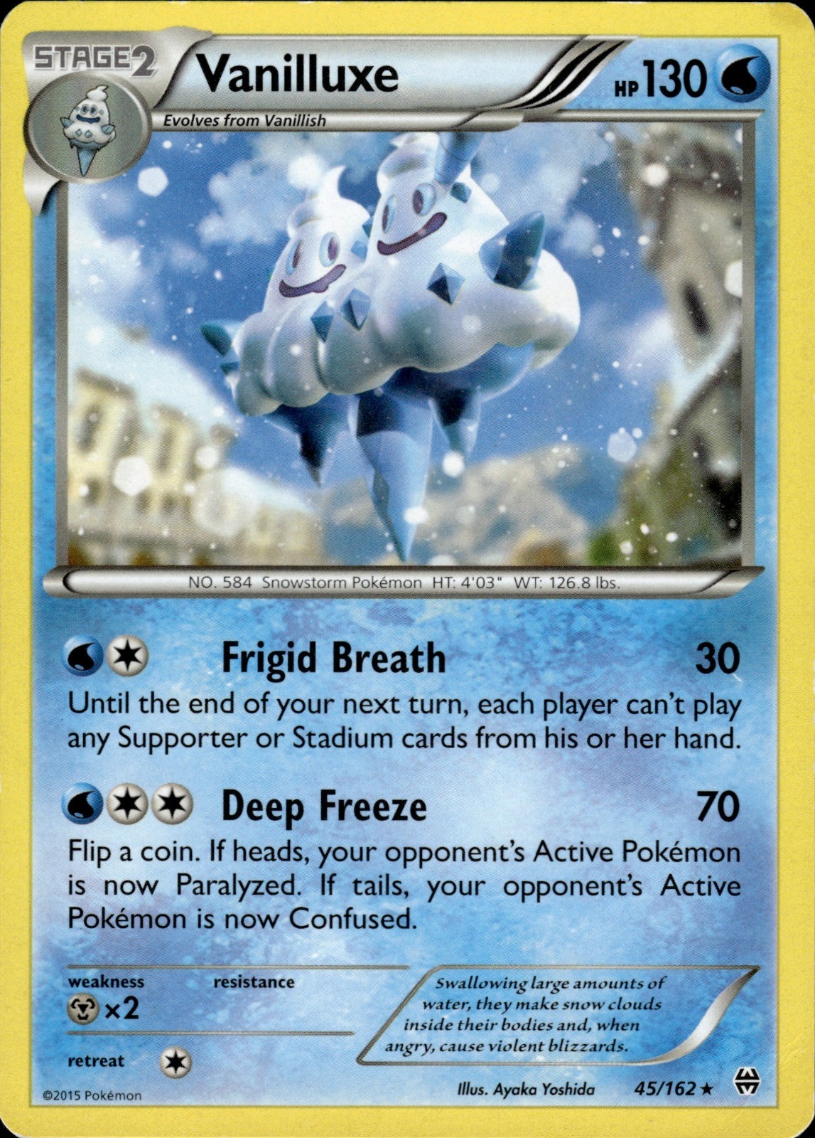 Vanilluxe Rare XY - BREAKthrough 45/162 DMG