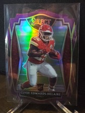 2020 Panini Select Premier Level Clyde Edwards-Helaire #154 Purple Die-Cut (RC)