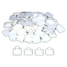 100 White Earring Puff Cards Jewelry Showcase Displays 1"
