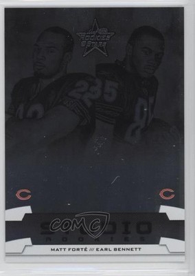 2008 Leaf Rookies & Stars Studio Combos 815/1000 Matt Forte Earl Bennett RC 2u3