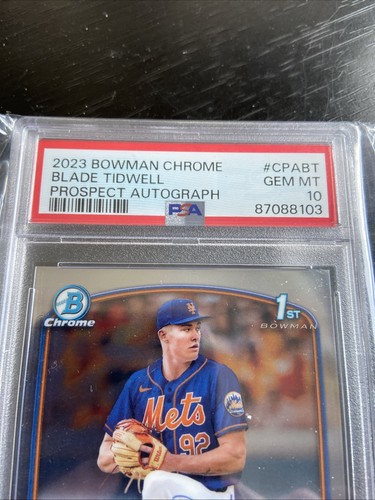 2023 Bowman Chrome Blade Tidwell 1st Bowman On Card Auto PSA 10 GEM MINT - Picture 3 of 3