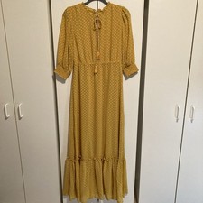Lulu's Golden Yellow Ruffled Maxi Dress, Size Womens Small, Style# D2274