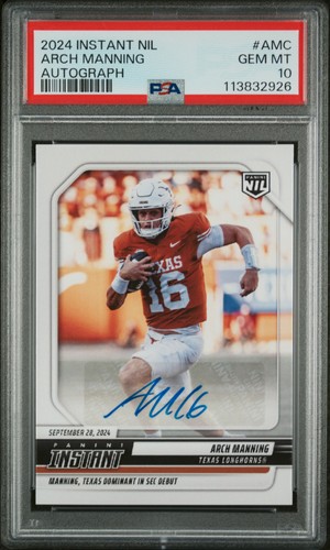 2024 Panini Instant Nil College Football #AMC ARCH MANNING Autograph PSA 10