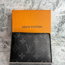 Louis Vuitton Eclipse Monogram Bifold Wallet Used From Japan